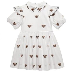 Burberry Girls Dress Size 6 Thomas Bear Pattern Dorothea Stretch Cotton